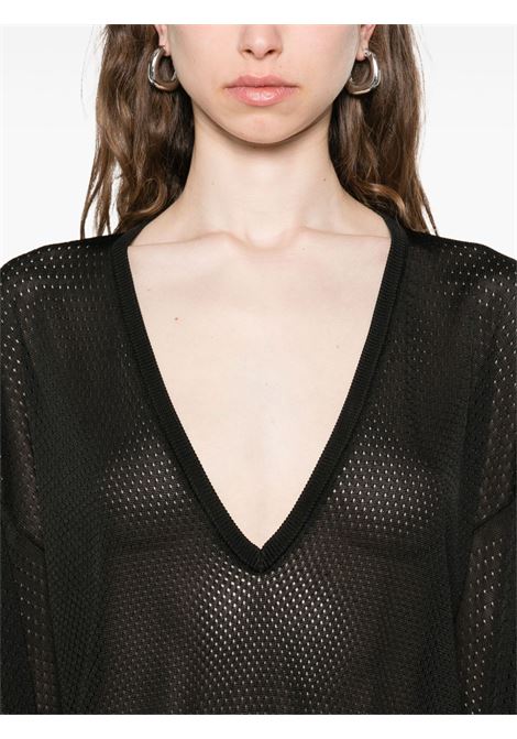 Black knotted mini dress The Attico - women THE ATTICO | 250WCA00418VVV092AA100